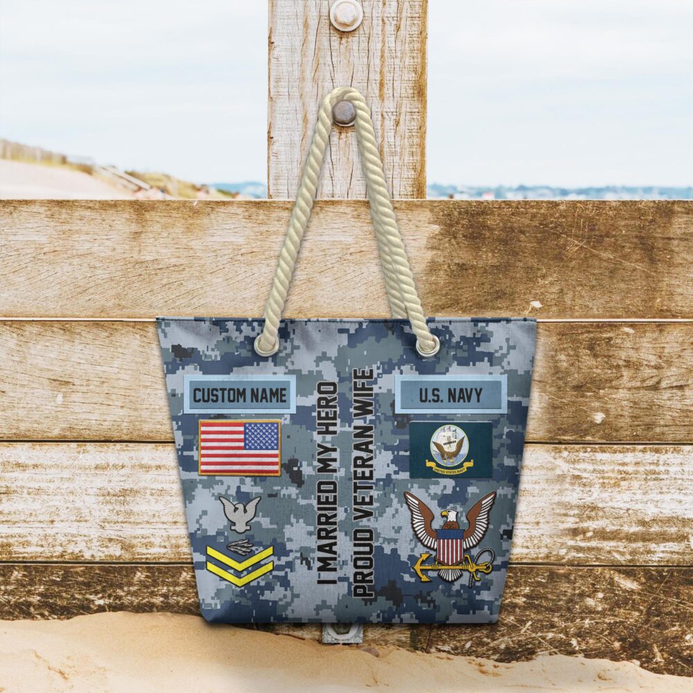 US Navy, Proud To Have Served - Beach Bag - Image 2