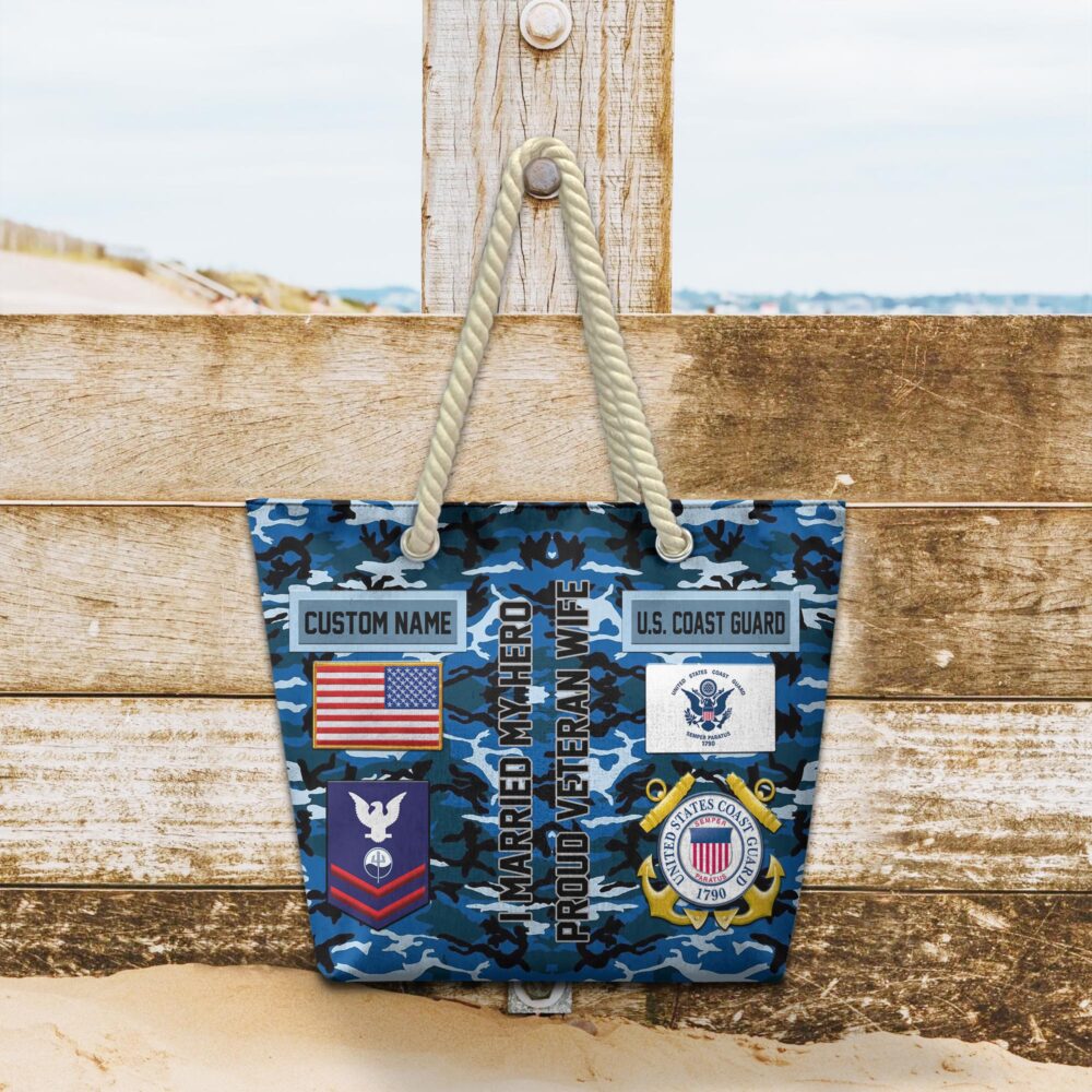 US Coast Guard, Freedom Isn't Free - Beach Bag - Image 2