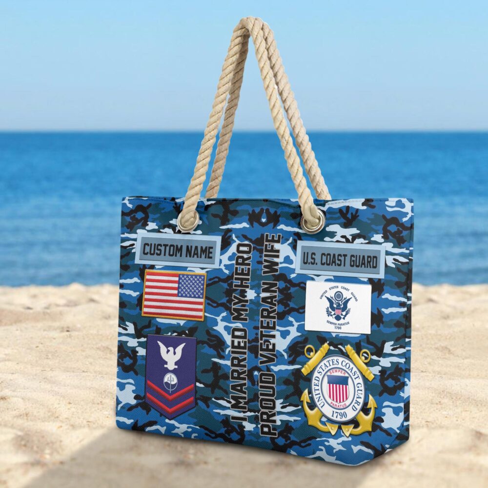 US Coast Guard, Freedom Isn't Free - Beach Bag - Image 3