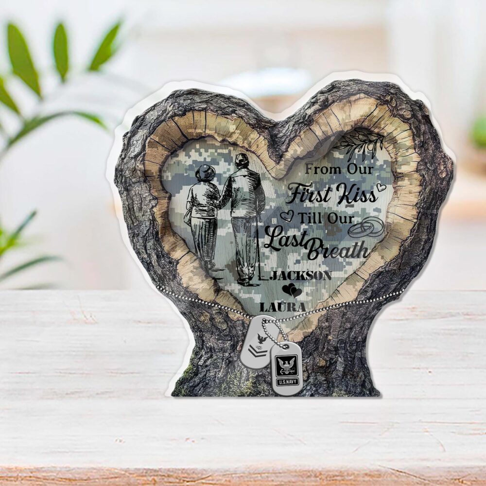 US Navy, E 5 Gold - Acrylic Plaque 8x8in - Image 3
