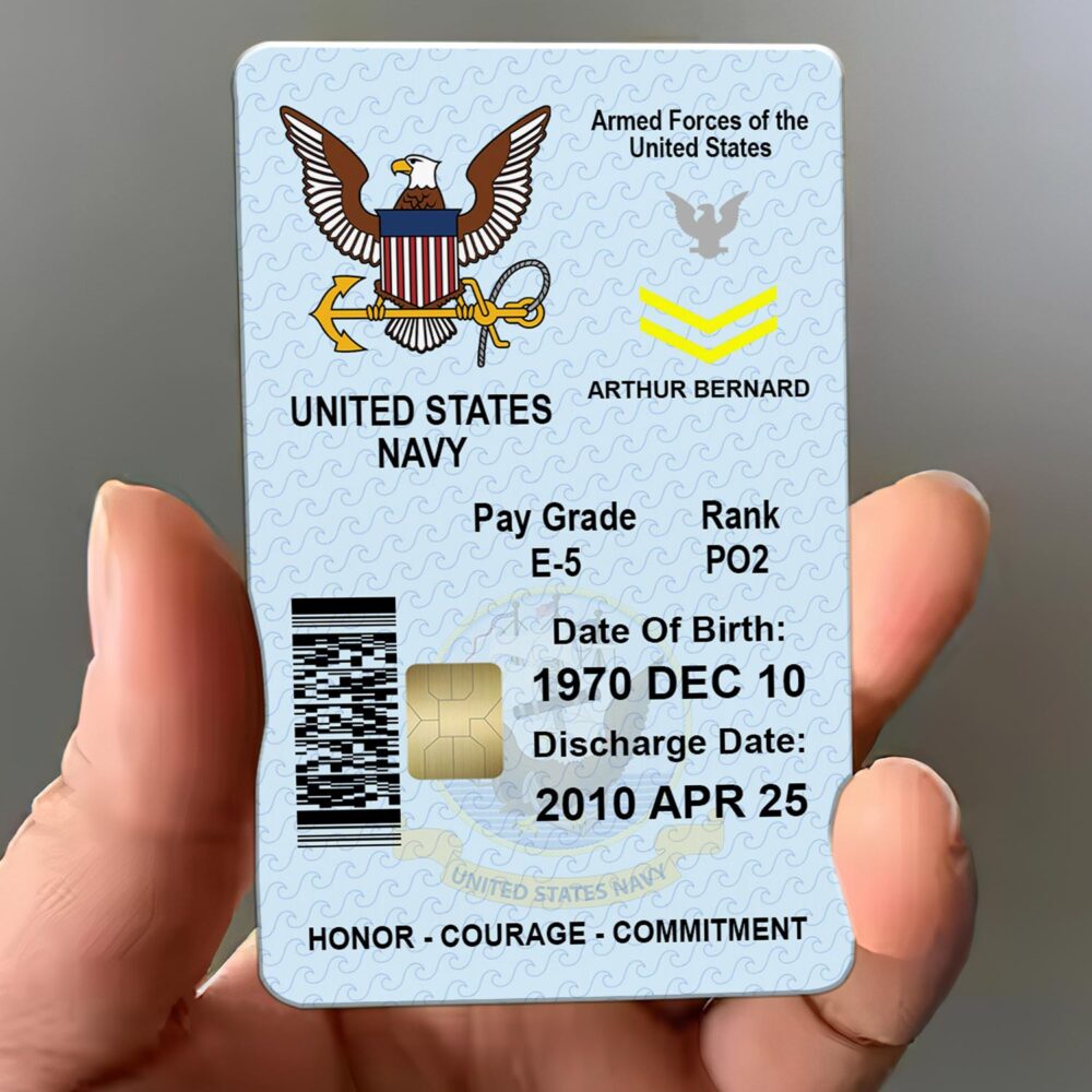 US Navy, E 6 Red - Printed Metal Card - Image 3