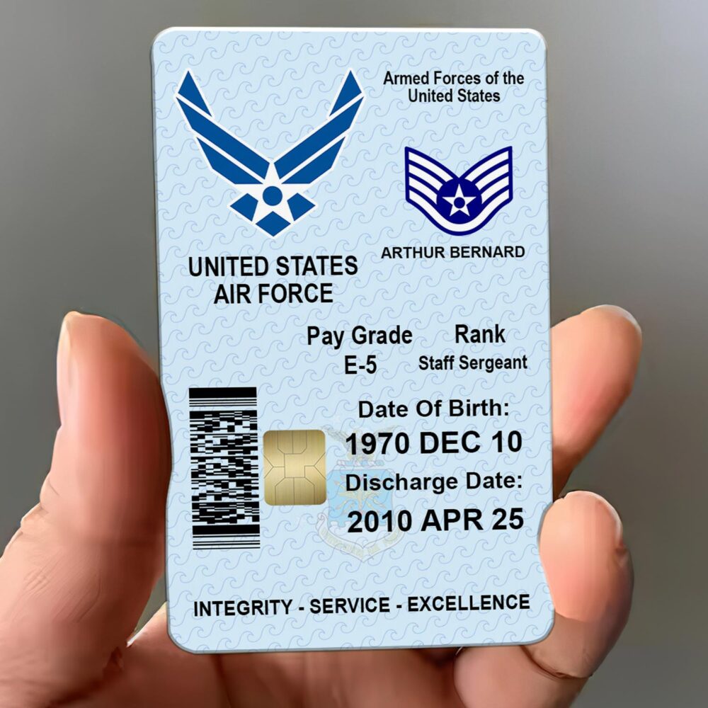 US Air Force , No One Gets Left Behind - Printed Metal Card - Image 3
