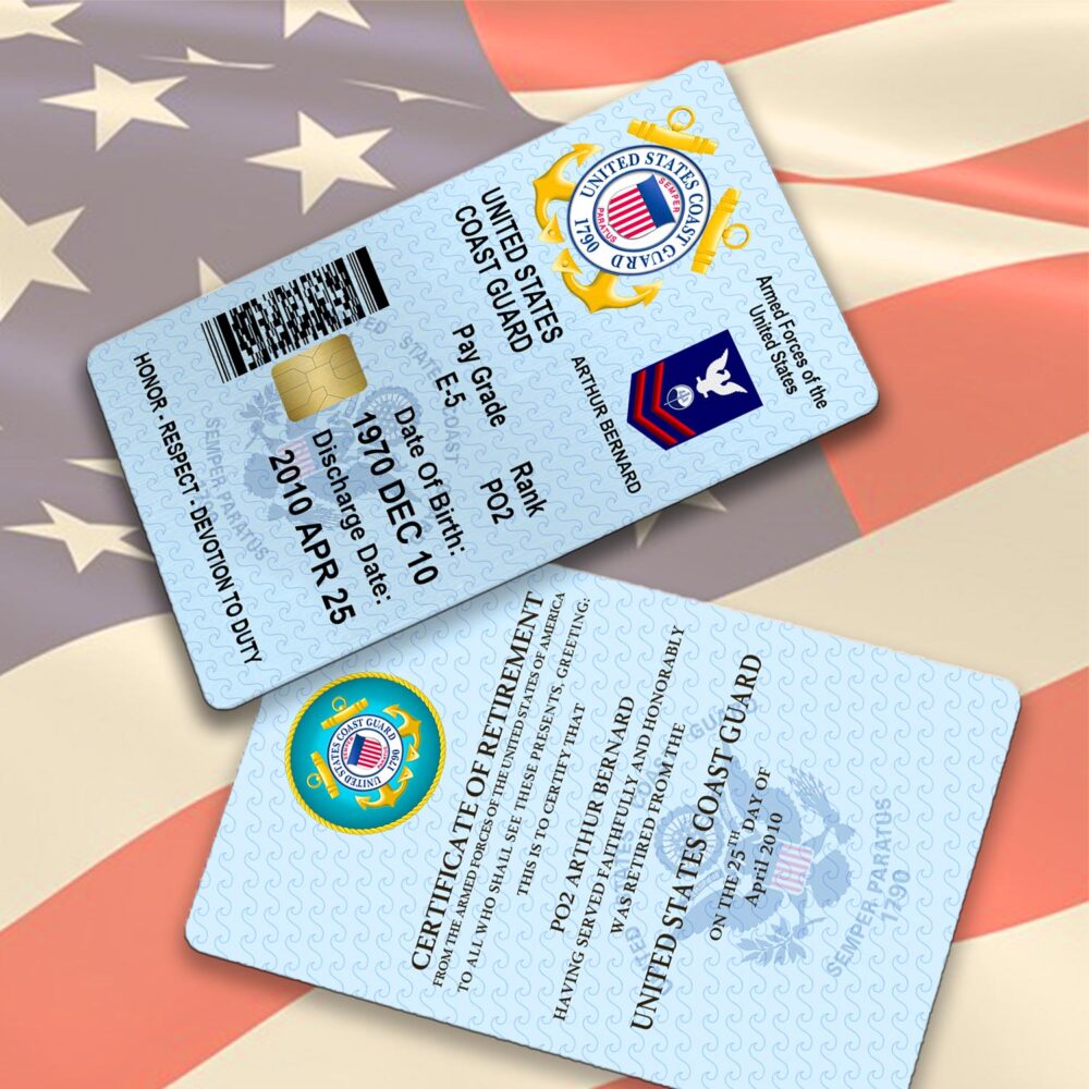 US Coast Guard, I Walked The Walk - Printed Metal Card - Image 2
