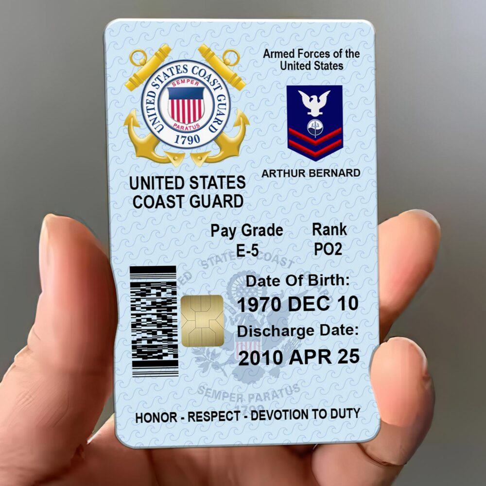 US Coast Guard, I Walked The Walk - Printed Metal Card - Image 3