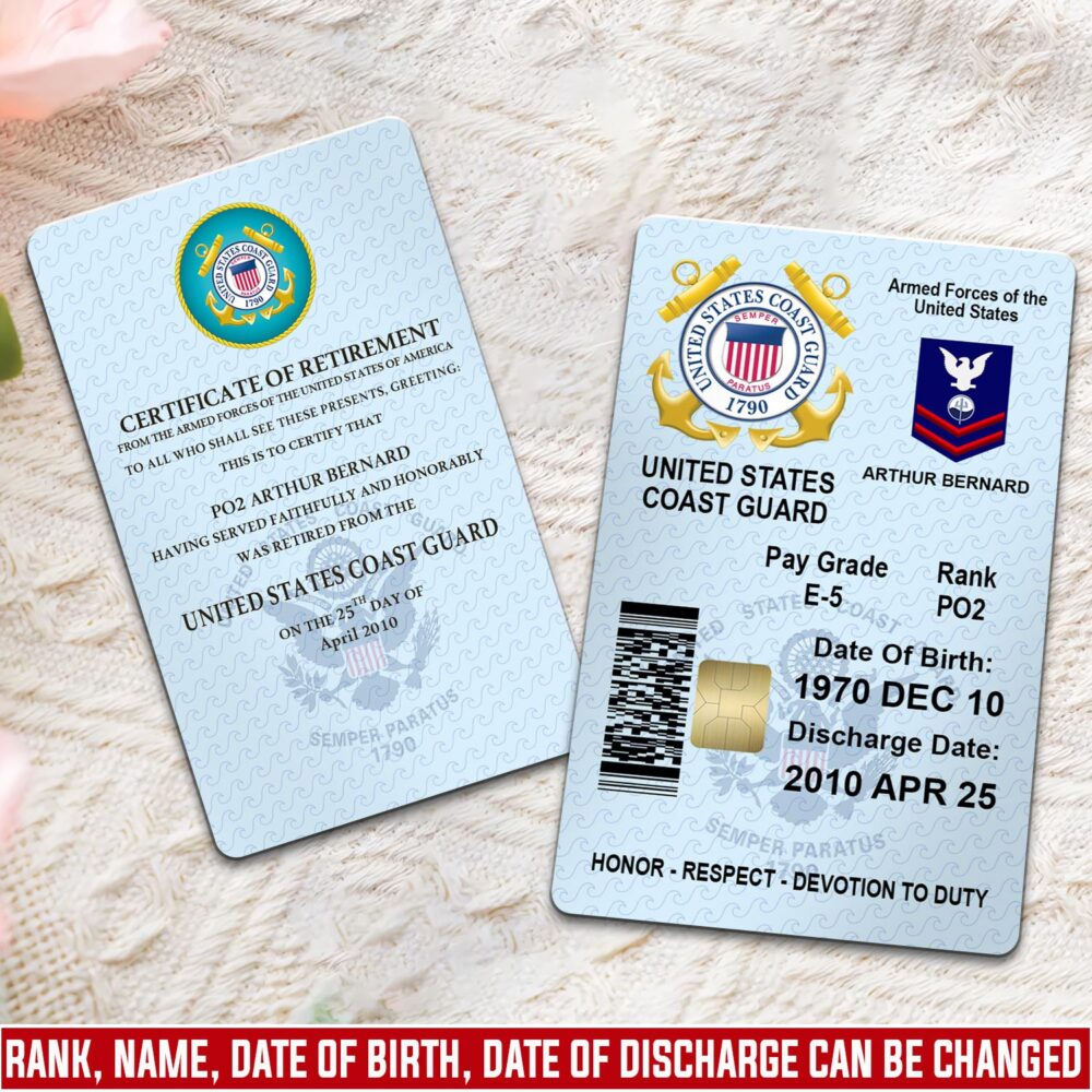 US Coast Guard, I Walked The Walk - Printed Metal Card