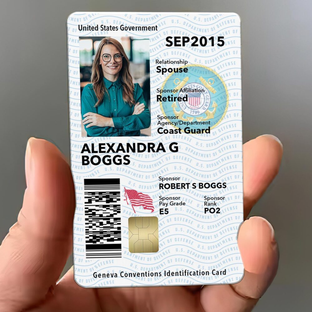 Military Personalized Printed Spouse Dependent Identification Metal Card - Image 5