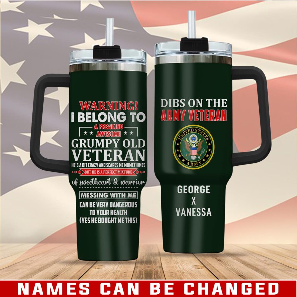 US Army, Freedom Over Fear - Stainless Steel Tumbler 40oz