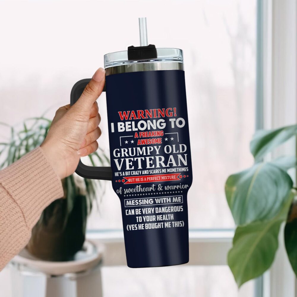 US Navy, E 3 White - Stainless Steel Tumbler 40oz - Image 2