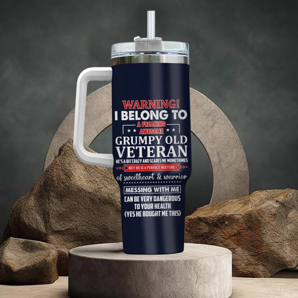 US Navy, E 3 White - Stainless Steel Tumbler 40oz - Image 3