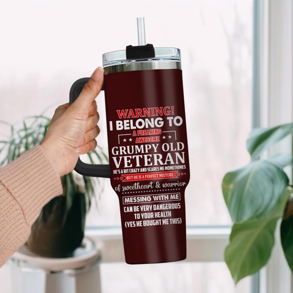 US Marine Corps, E 8 Marines Master Sergeant - Stainless Steel Tumbler 40oz - Image 2