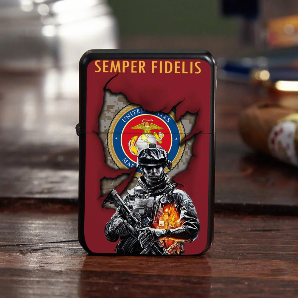 US Marine Corps, American By Birth, Veteran By Choice - Lighter - Image 5