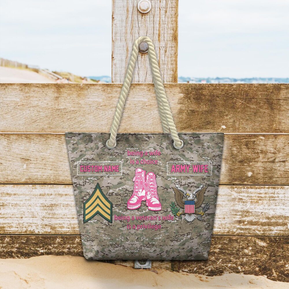 US Army, E 7 Army Sergeant First Class - Beach Bag - Image 2
