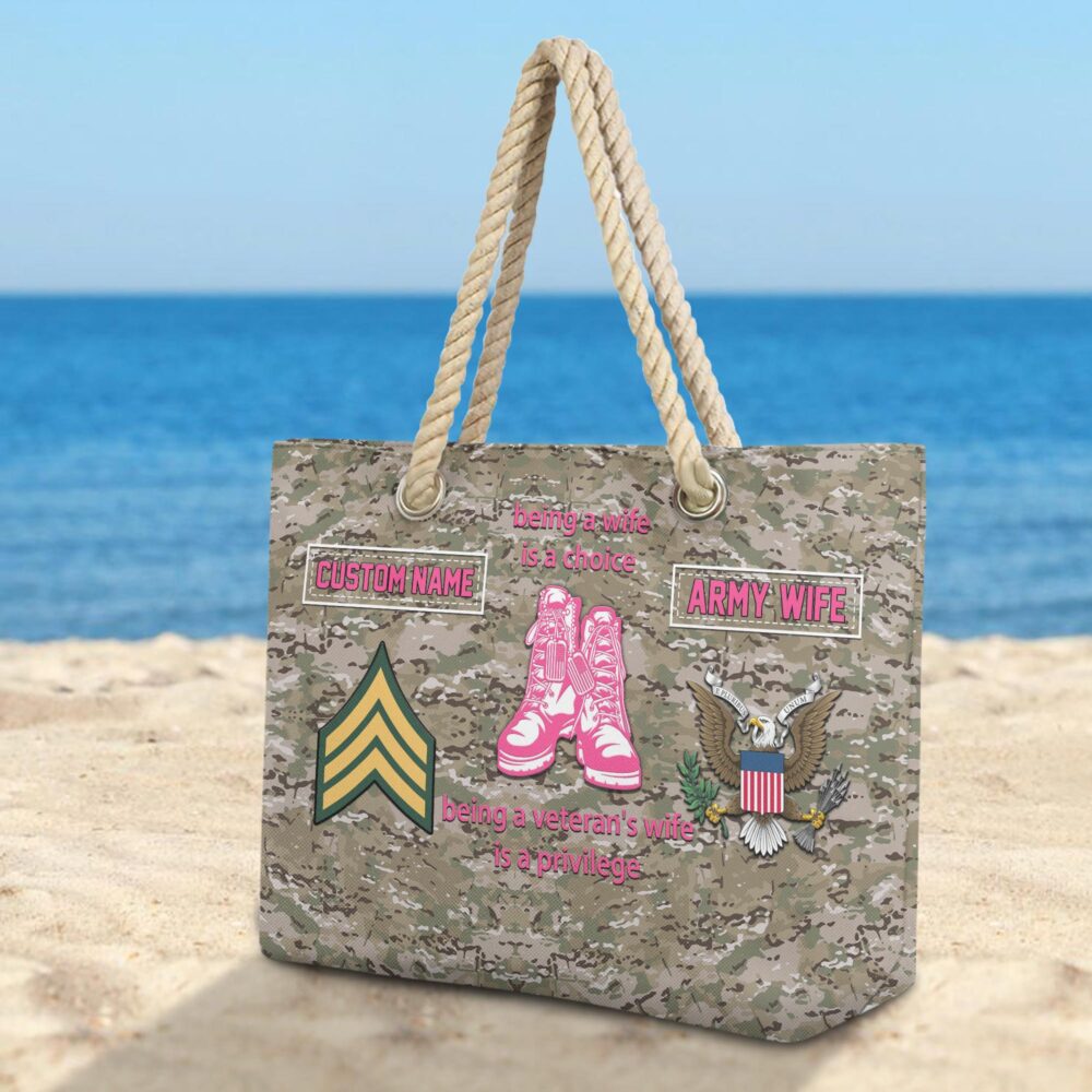US Army, E 7 Army Sergeant First Class - Beach Bag - Image 3