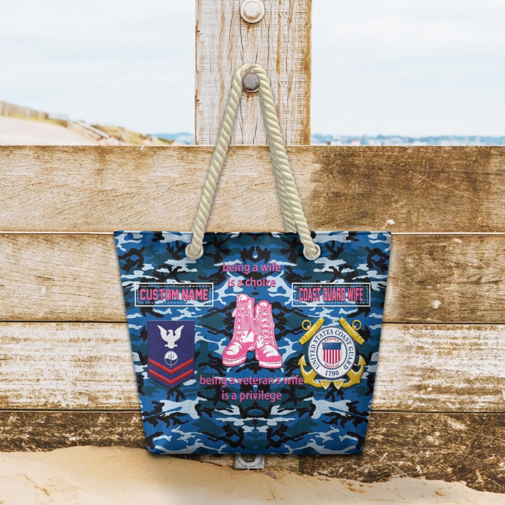 US Coast Guard, E 7 Red - Beach Bag - Image 2
