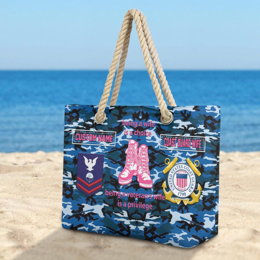 US Coast Guard, E 7 Red - Beach Bag - Image 3