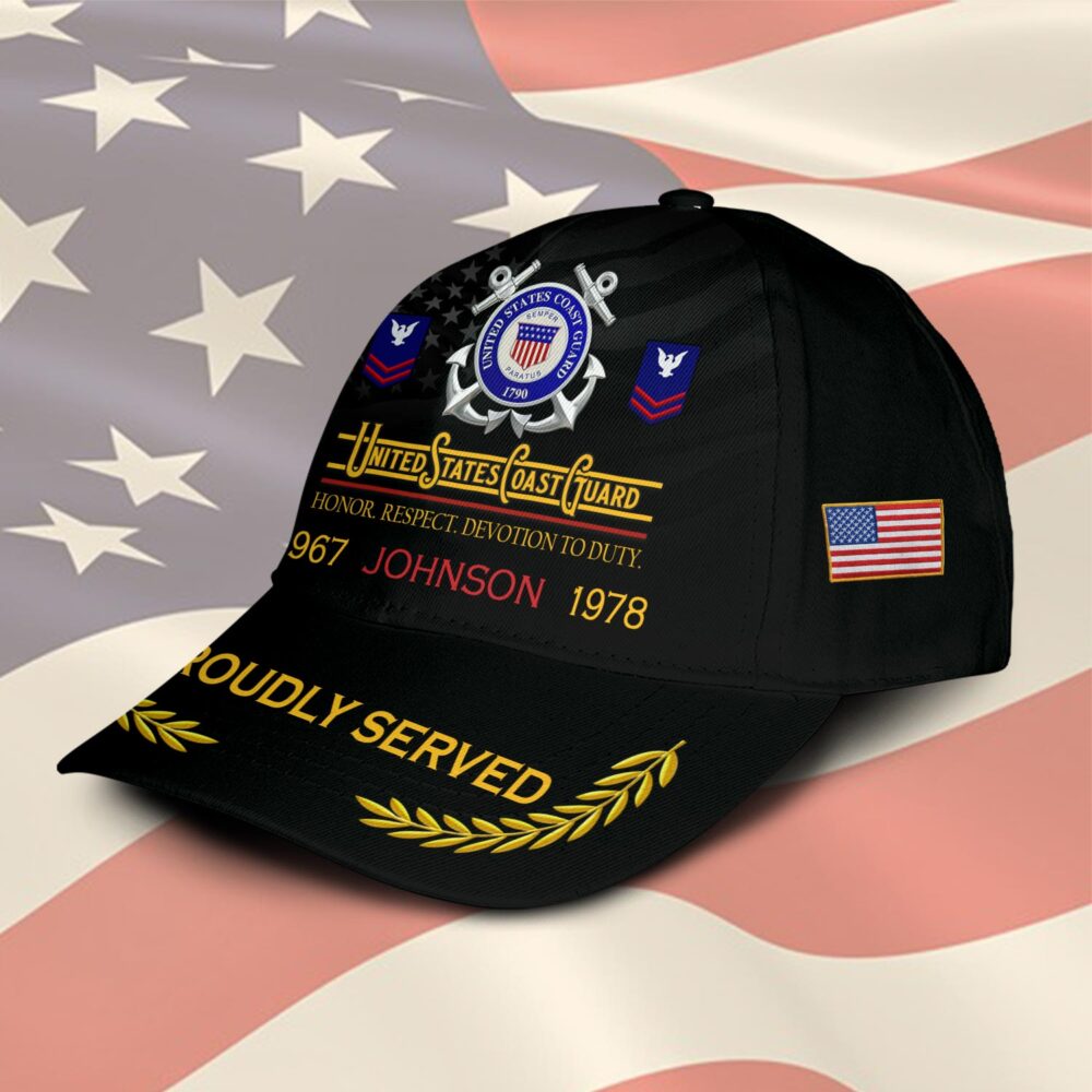 US Coast Guard, Remember - Honor - Respect - Classic Cap - Image 2