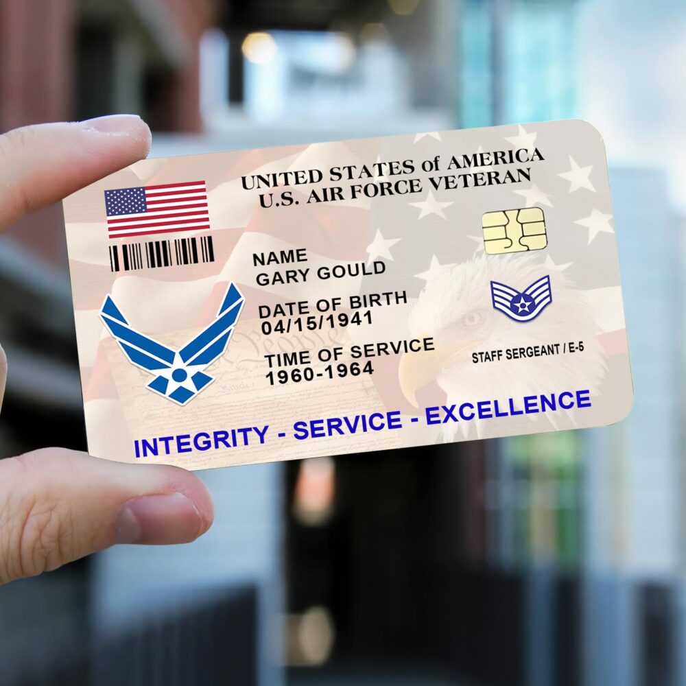 US Air Force , Honoring All Who Served - Printed Metal Card - Image 2
