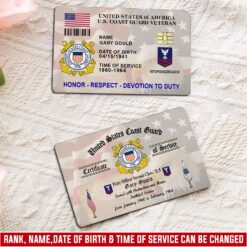 US Coast Guard, Thank a Veteran - Printed Metal Card