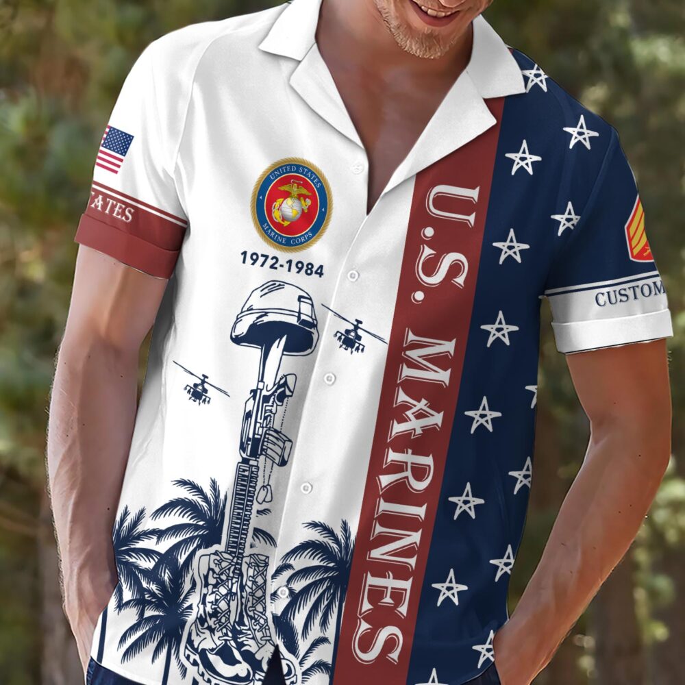 US Marine Corps, E 8 Marines First Sergeant - Hawaii Shirt - Image 2