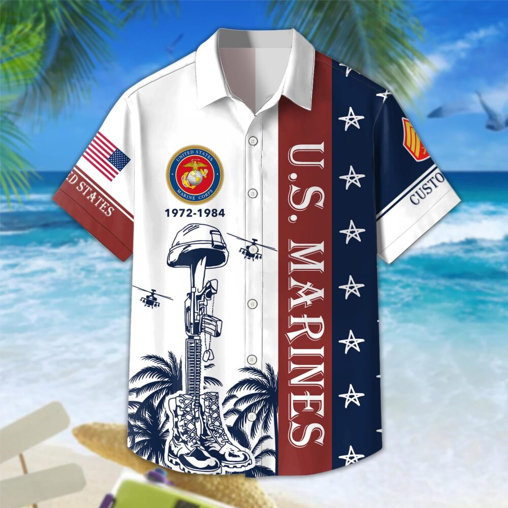 US Marine Corps, E 8 Marines First Sergeant - Hawaii Shirt - Image 3