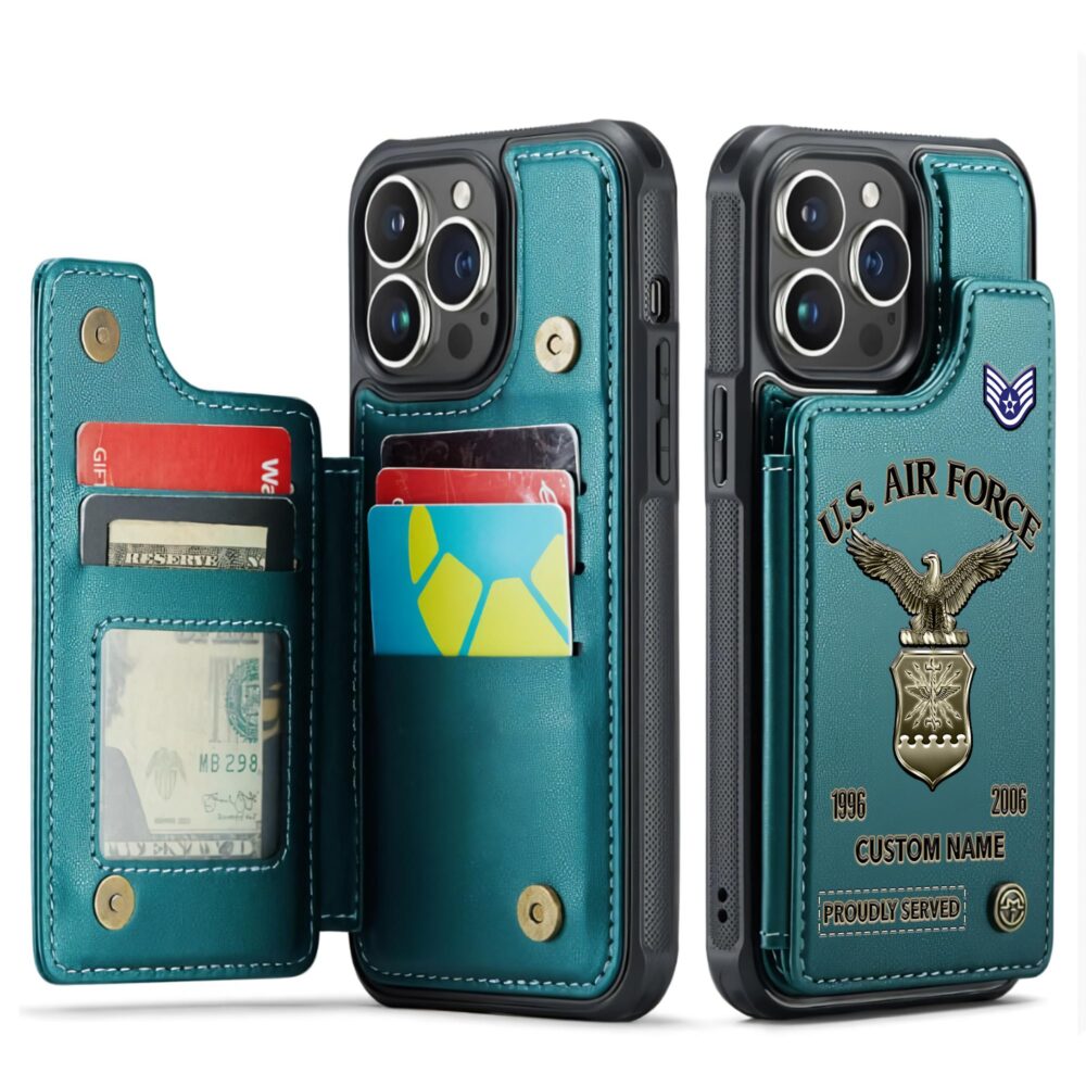 US Air Force , E 9 Air Force Command Chief Master Sergeant - Leather Flip Phone Case - Image 5