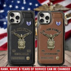 US Air Force , E 9 Air Force Command Chief Master Sergeant - Leather Flip Phone Case