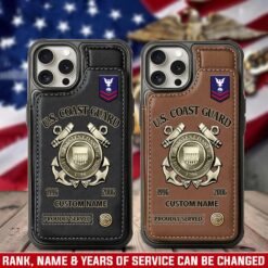 US Coast Guard, I Walked The Walk - Leather Flip Phone Case