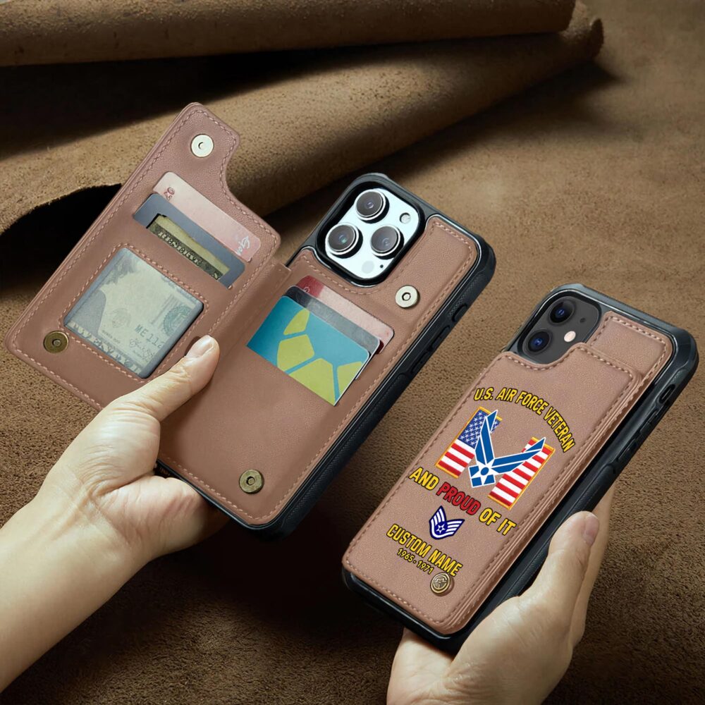 US Air Force , No One Fights Alone - Leather Flip Phone Case - Image 2