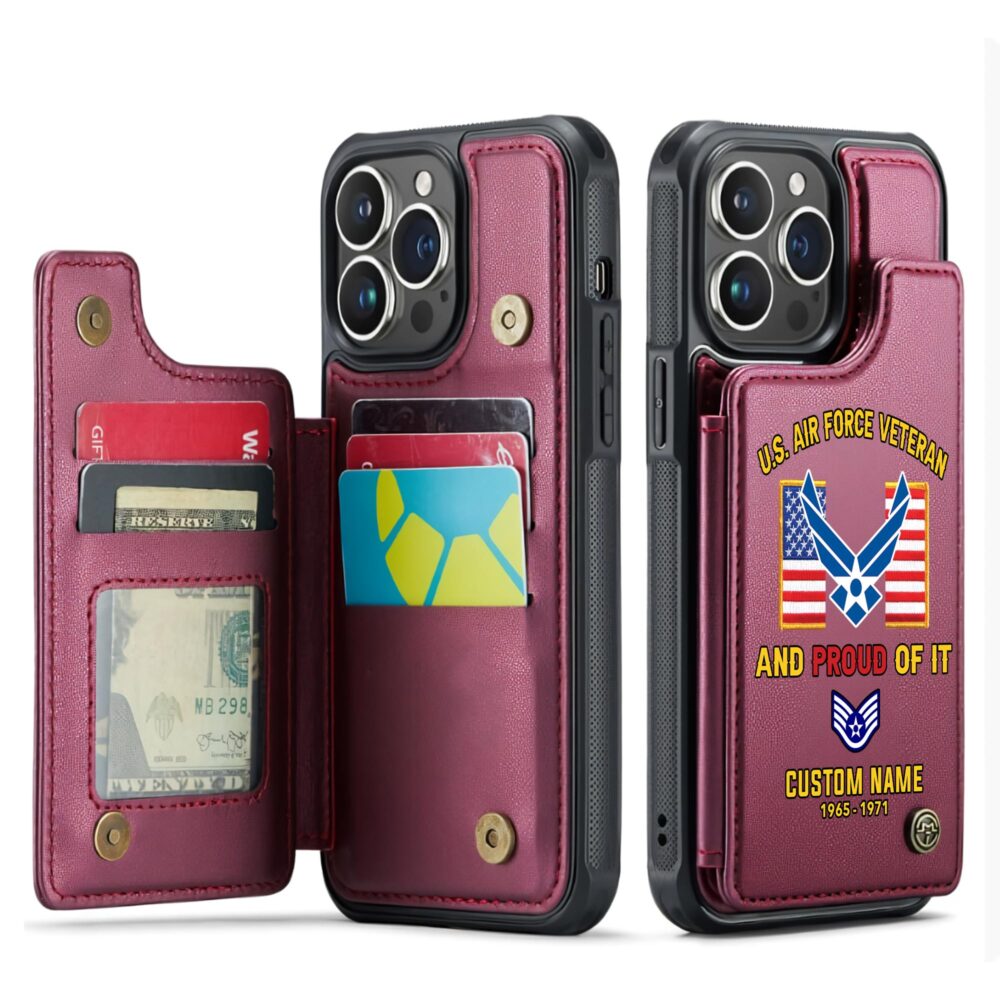 US Air Force , No One Fights Alone - Leather Flip Phone Case - Image 4