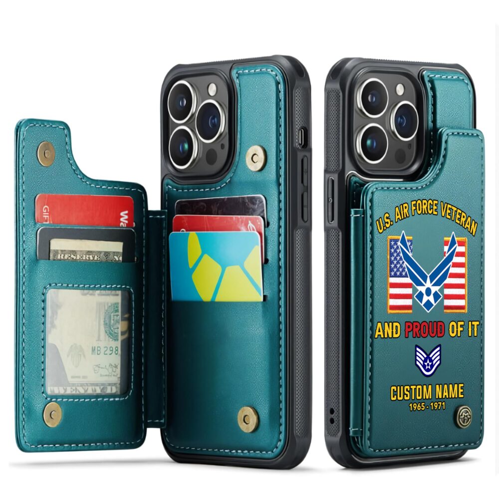 US Air Force , No One Fights Alone - Leather Flip Phone Case - Image 5