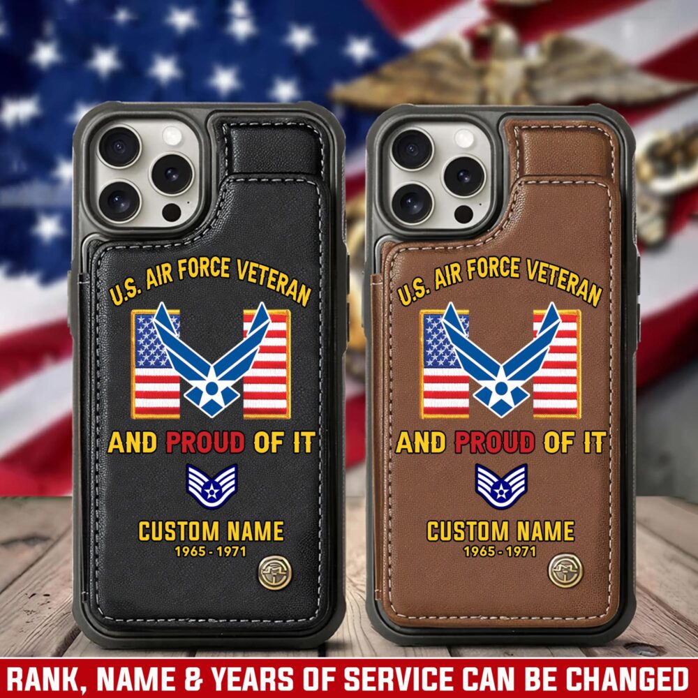 US Air Force , No One Fights Alone - Leather Flip Phone Case