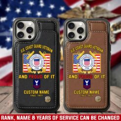 US Coast Guard, Once A Coastie, Always A Coastie - Leather Flip Phone Case