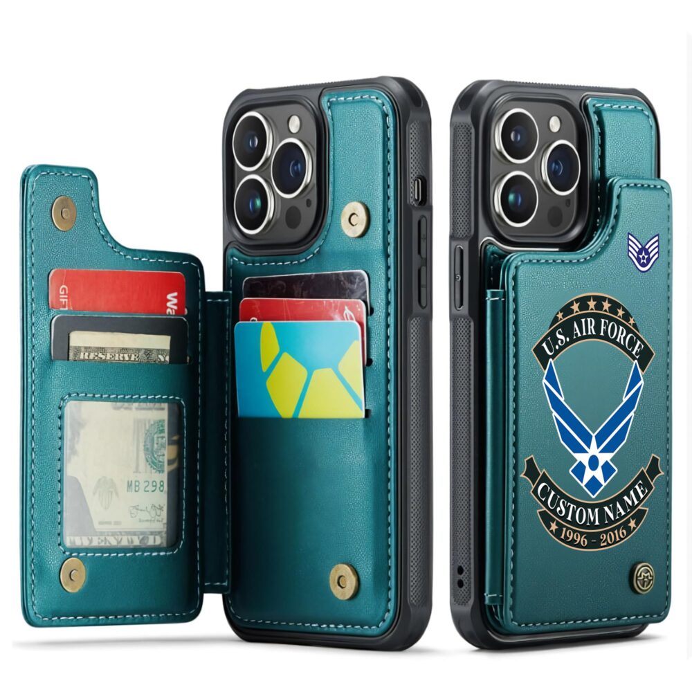 US Air Force , Thank a Veteran - Leather Flip Phone Case - Image 5
