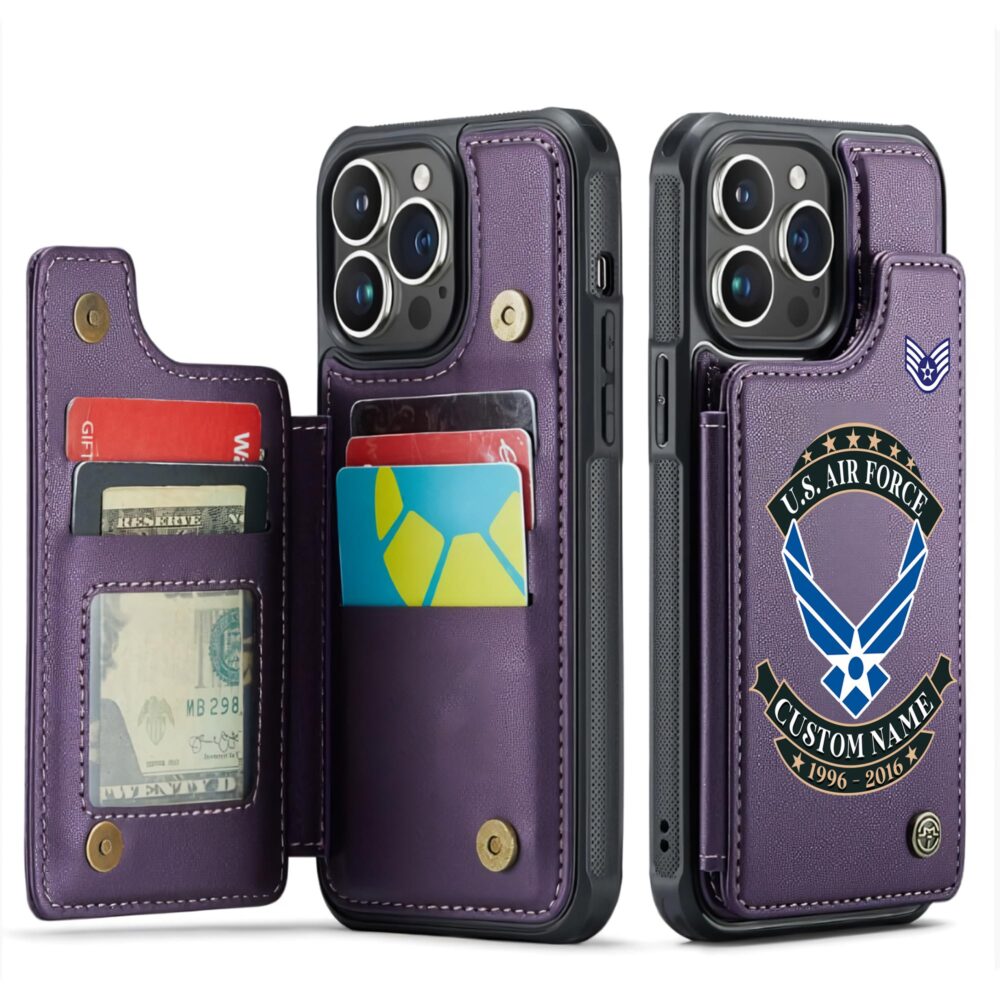 US Air Force , Thank a Veteran - Leather Flip Phone Case - Image 6