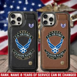 US Air Force , Thank a Veteran - Leather Flip Phone Case