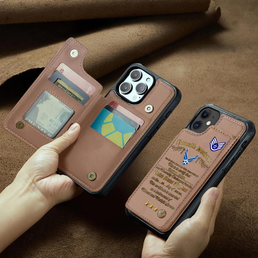 US Air Force , Always Remember, Never Forget - Leather Flip Phone Case - Image 2