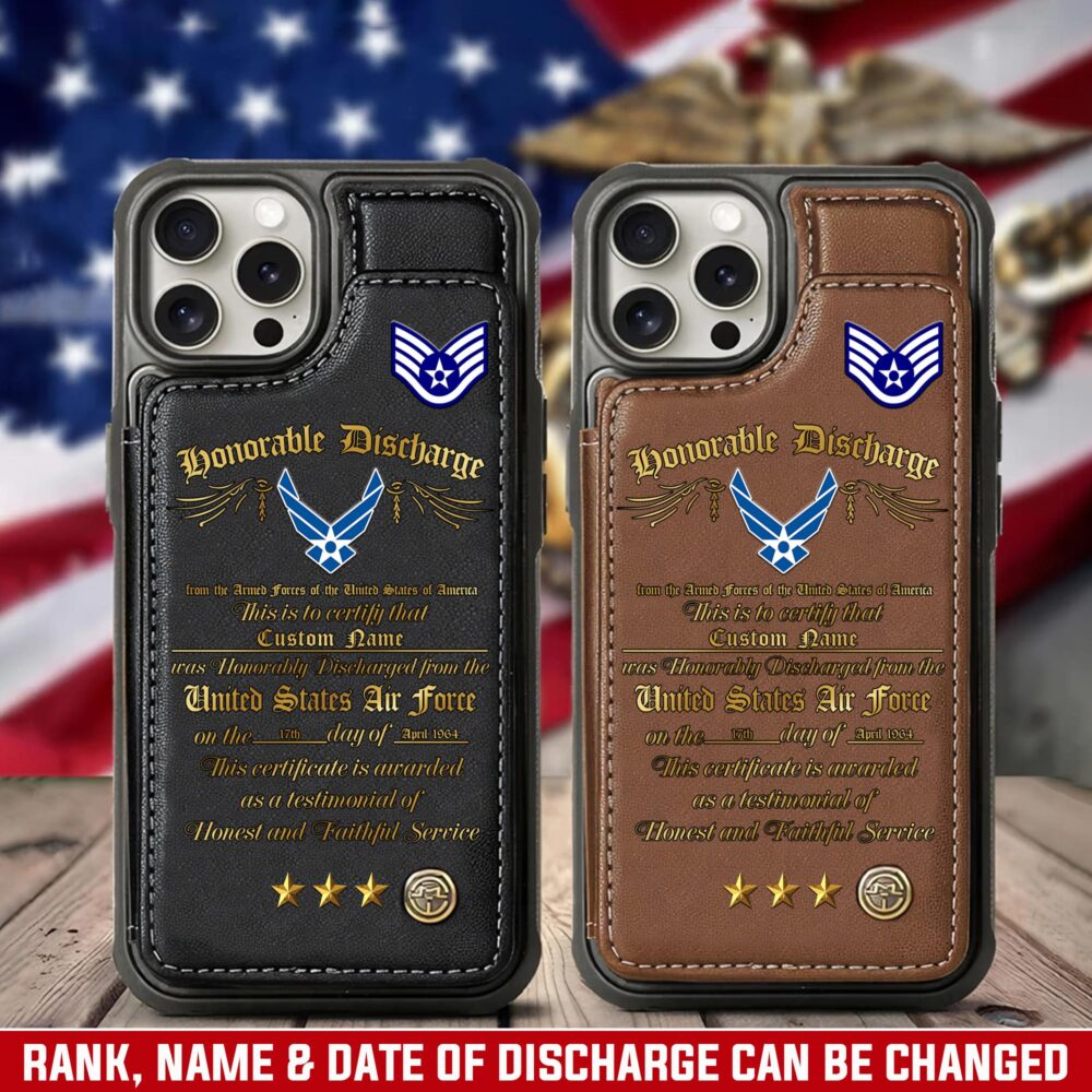 US Air Force , Always Remember, Never Forget - Leather Flip Phone Case