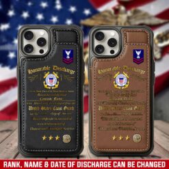 US Coast Guard, E 4 Gold - Leather Flip Phone Case