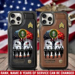 US Army, E 4 Army Corporal - Leather Flip Phone Case