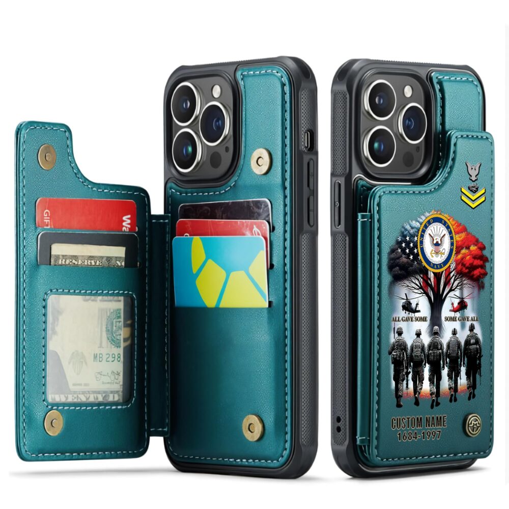 US Navy, Defender of Freedom - Leather Flip Phone Case - Image 5