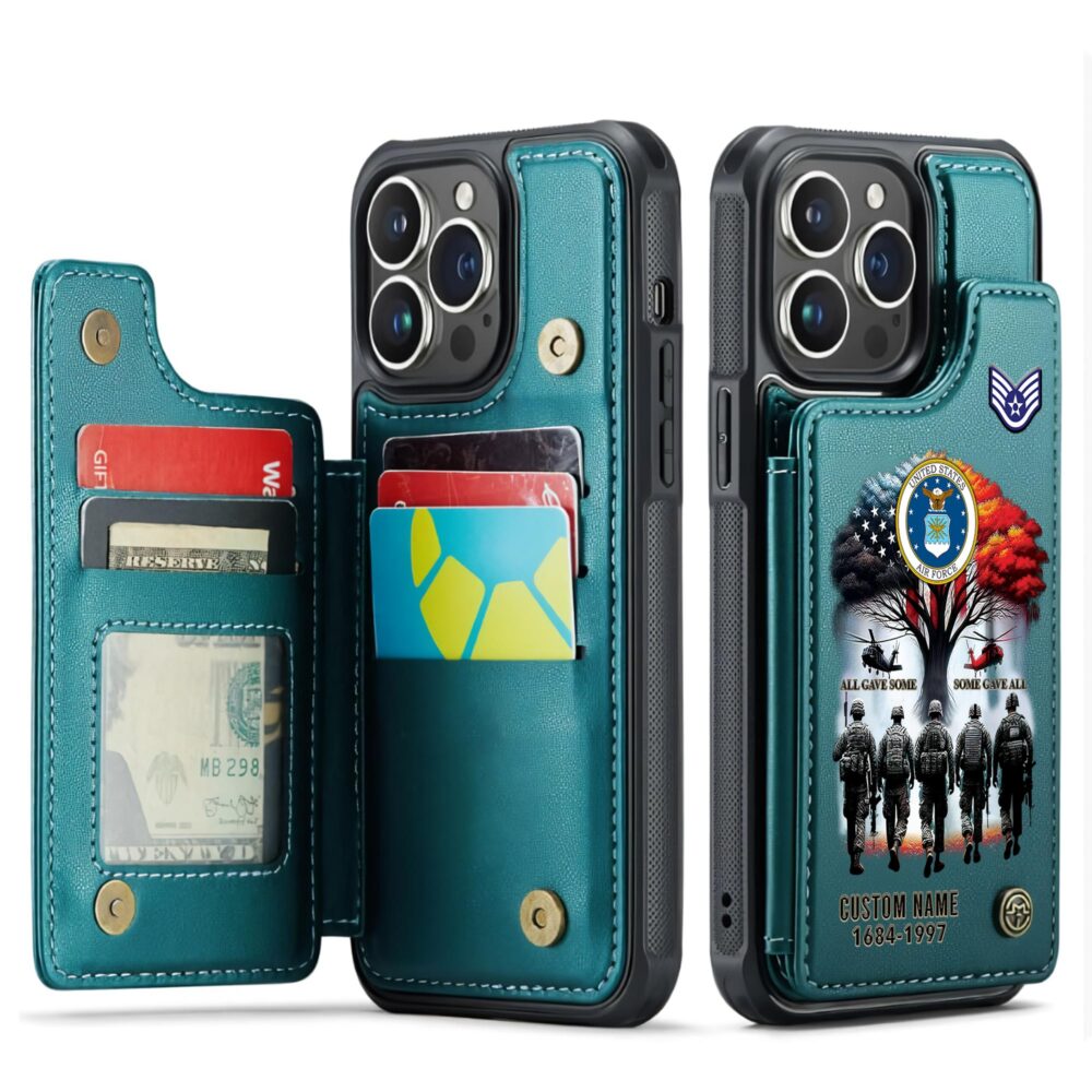 US Air Force , E 3 Air Force Airman First Class - Leather Flip Phone Case - Image 5