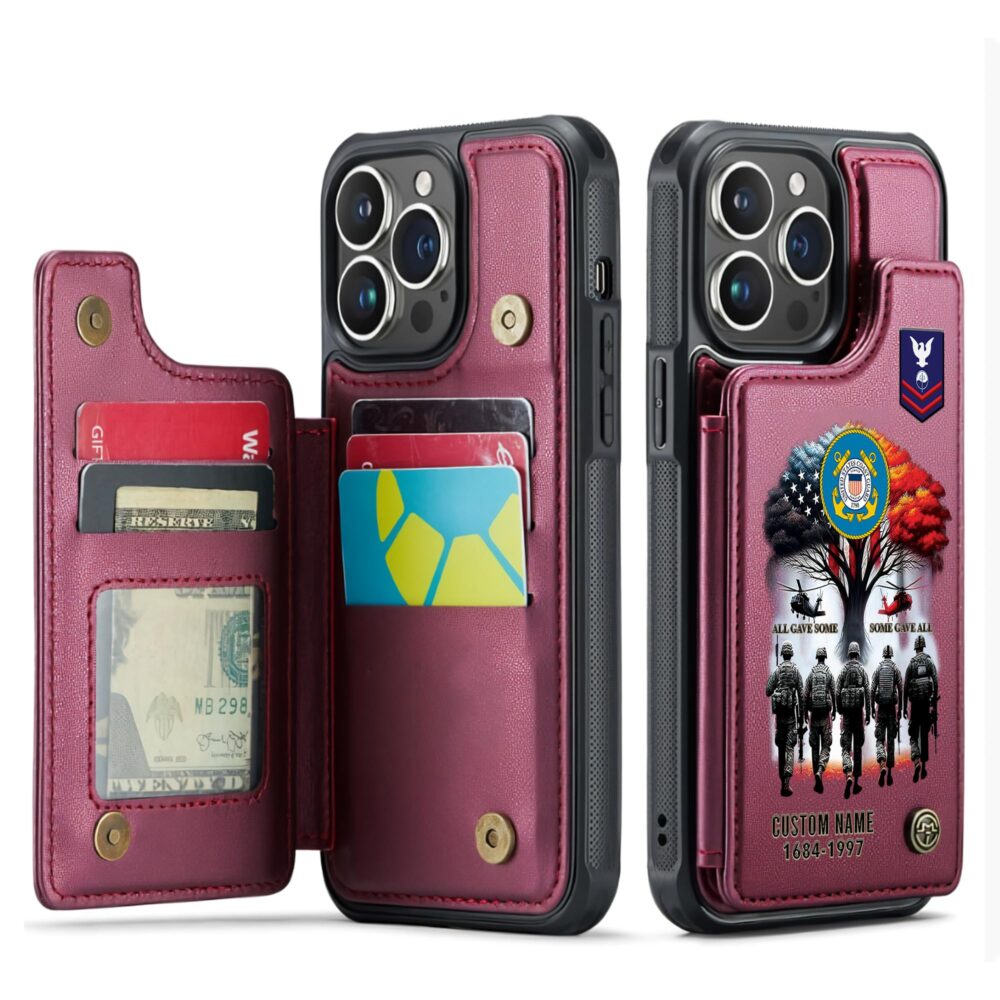 US Coast Guard, Defender of Freedom - Leather Flip Phone Case - Image 4
