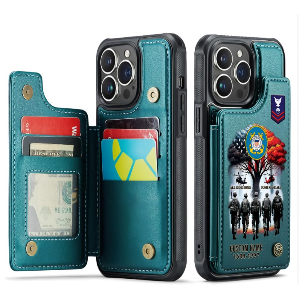 US Coast Guard, Defender of Freedom - Leather Flip Phone Case - Image 5