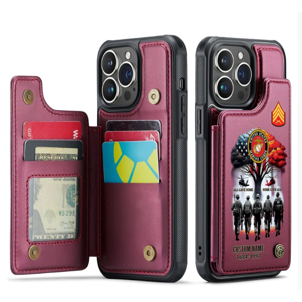 US Marine Corps, The Jarheads - Leather Flip Phone Case - Image 4