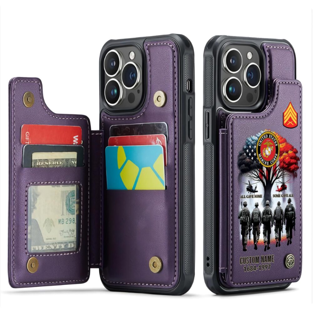 US Marine Corps, The Jarheads - Leather Flip Phone Case - Image 6