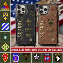 Army Division, Remember - Honor - Respect - Leather Flip Phone Case