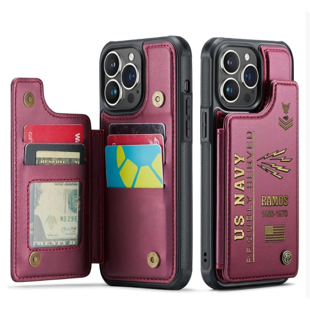 Navy Rating, Lest We Forget - Leather Flip Phone Case - Image 4