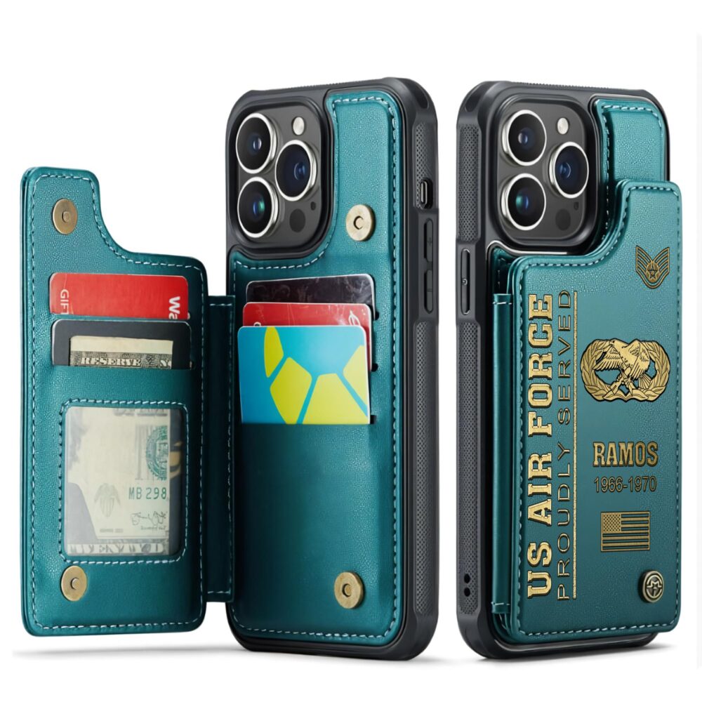 Air Force Badge, Lest We Forget - Leather Flip Phone Case - Image 5