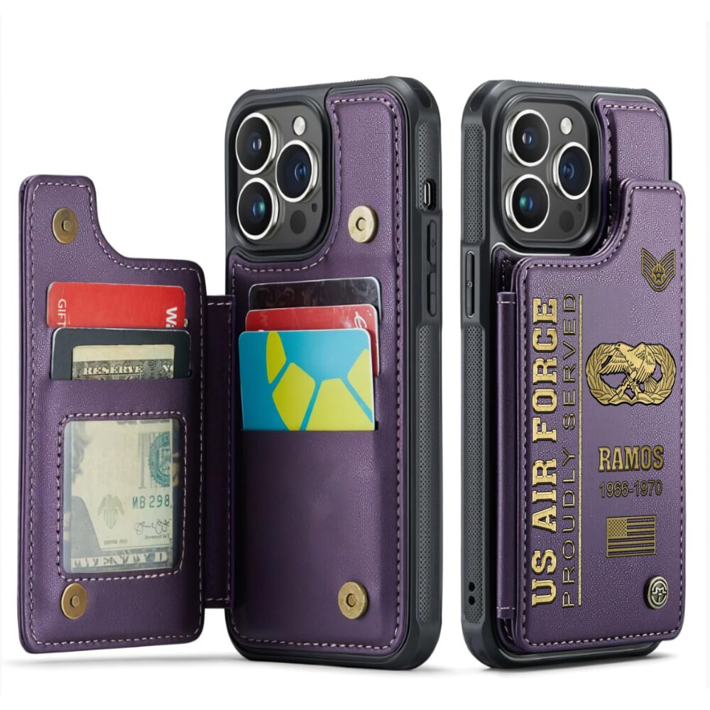 Air Force Badge, Lest We Forget - Leather Flip Phone Case - Image 6