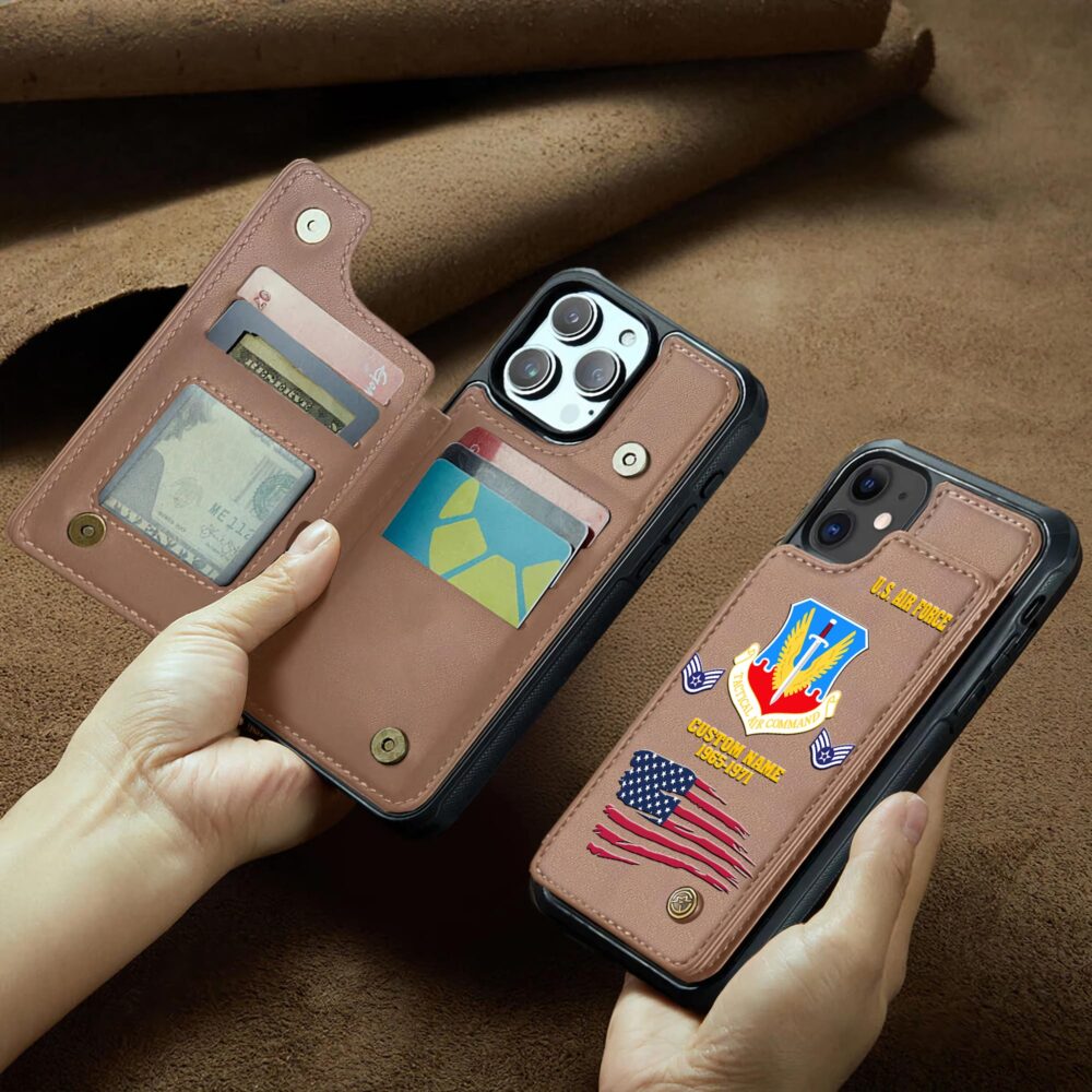 Air Force Command, E 9 Air Force Chief Master Sergeant - Leather Flip Phone Case - Image 2